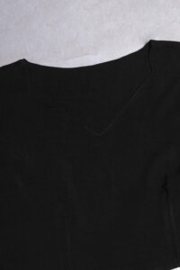 Black Colourblocked Maxi Dress with Flared Sleeves by ZELZIS