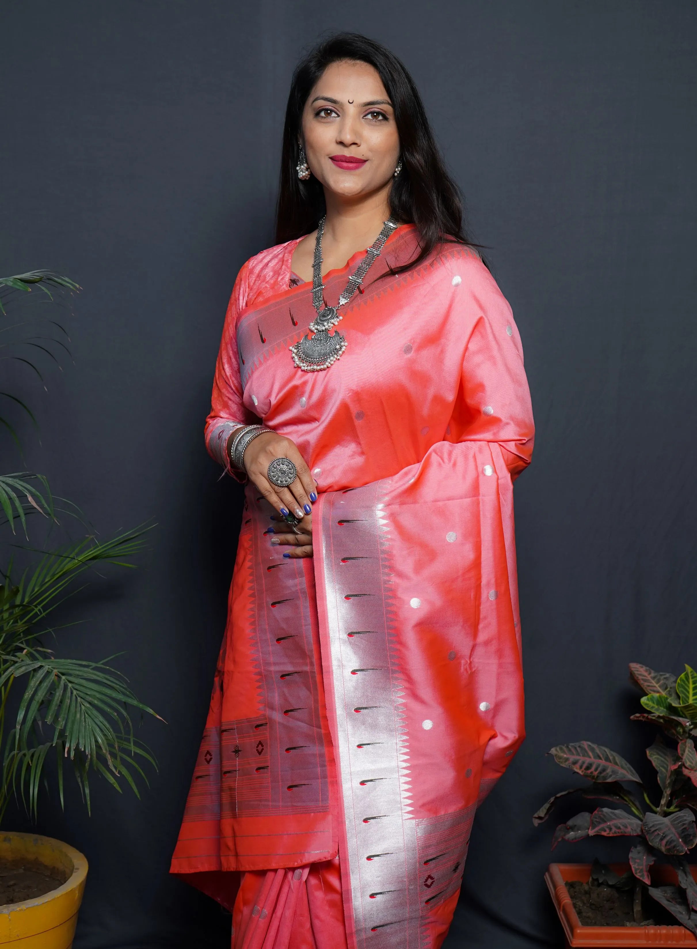 ZELZIS_Fashion_online_Shopping_Women_Pink_Premium_Solid_Silver_Line_Jacquard_Sarees_With_Unstitch_Blouse_Piece ZELZIS Fashion online Shopping Women Pink Premium Solid Silver Line Jacquard Sarees With Unstitch Blouse Piece