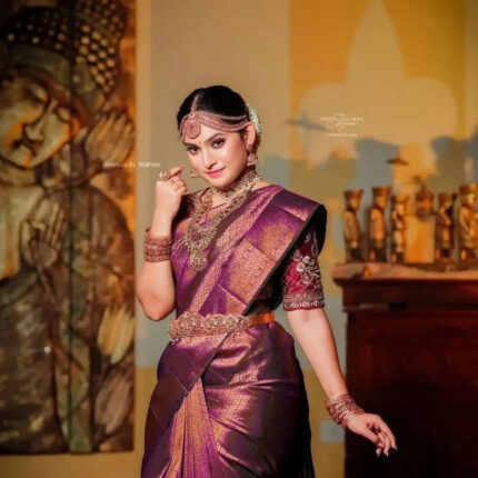 ZELZIS Fashion online Shopping Women Pink Self Design Premium Jacquard Sarees With Unstich Blouse Piece