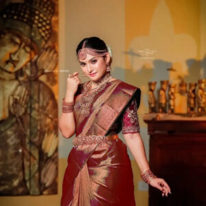ZELZIS Fashion online Shopping Women Red Self Design Premium Jacquard Sarees With Unstich Blouse Piece