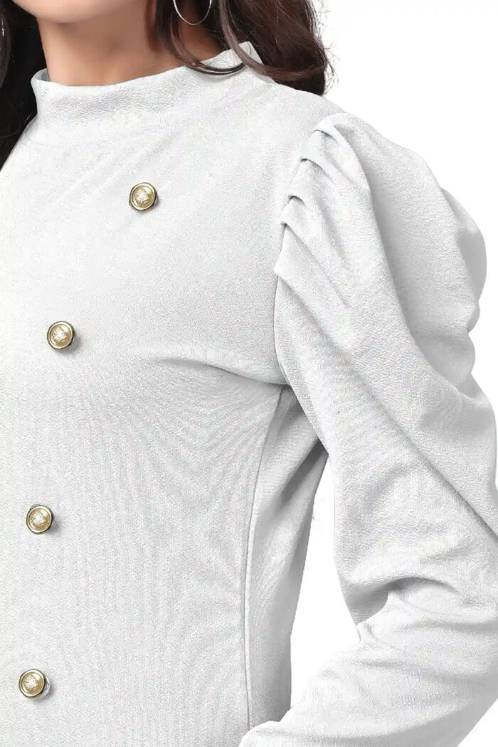 ZELZIS Solid White Full Sleeve Trendy T-Shirt for Casual Wear