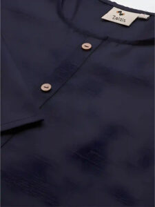fashionable blue cotton kurti made in India for women