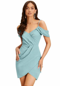 polyester bodycon dress with shoulder straps