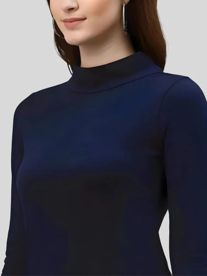 Trendy blue high low polyester western bodycon dress