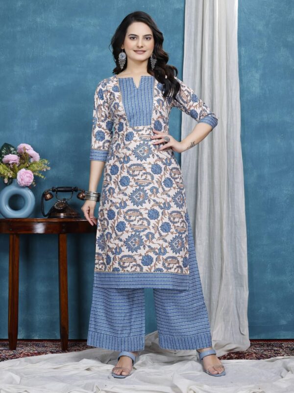Light blue kurta set for women