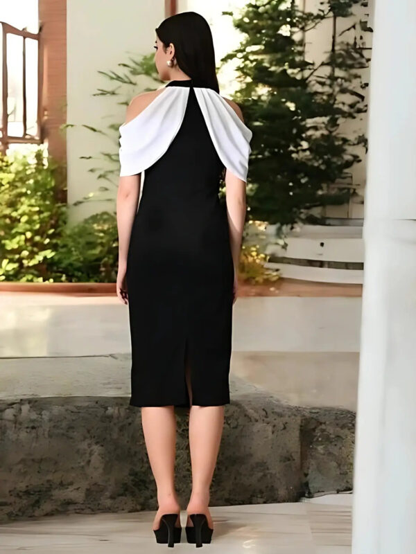 evening wear halter neck dress for women