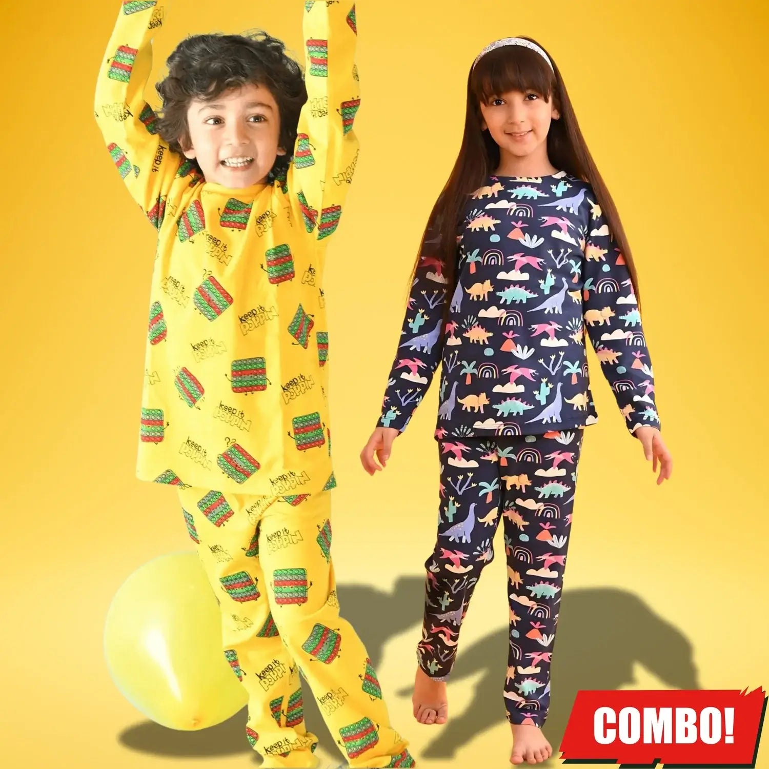 zelzis-boys-girls-yellow-blue-cotton-combo-nightsuit-tshirt-pants-set_9 Zelzis Boys & Girls Yellow & Blue Cotton Night Suit Combo T-Shirt & Pants Set – Trendy Daily & Casual Wear - Image 1